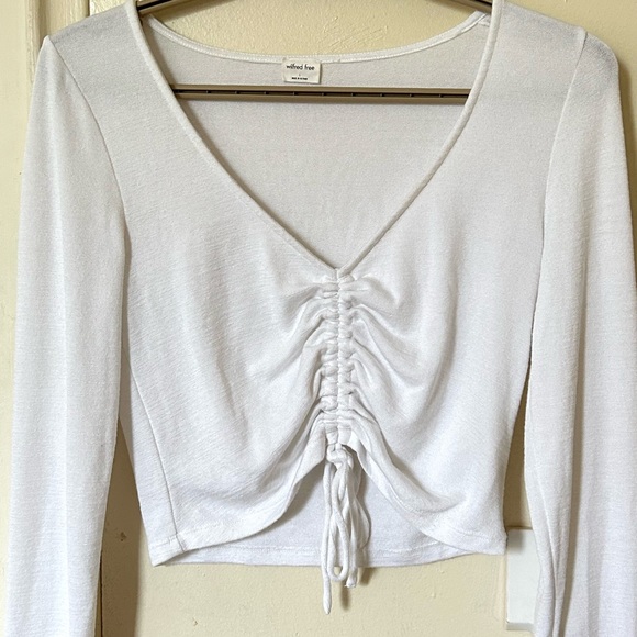 Aritzia Wilfred Lynxed Longsleeve (Ruched) - Picture 3 of 5